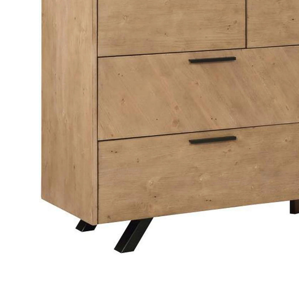 7 Drawer Dresser with Angled Black Legs J3763