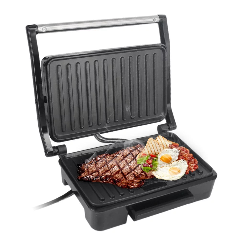 Bread Machine Sandwich Panini Maker Stainless Steel 850W Nonstick V458945
