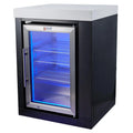 Black Stainless Steel Single Fridge Module Q2451