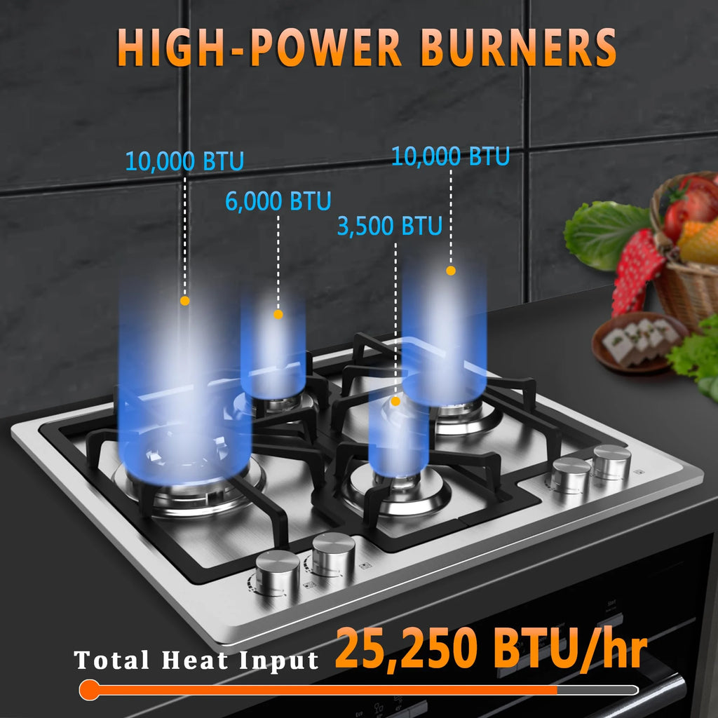 23 inch 4 Burner Stainless Steel Gas Cooktop I210