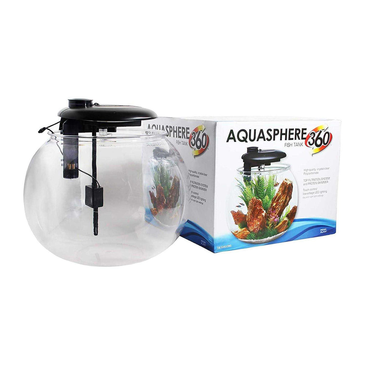 Polycarbonate Bowl-Shaped Aquarium 14 Gallon Y48854