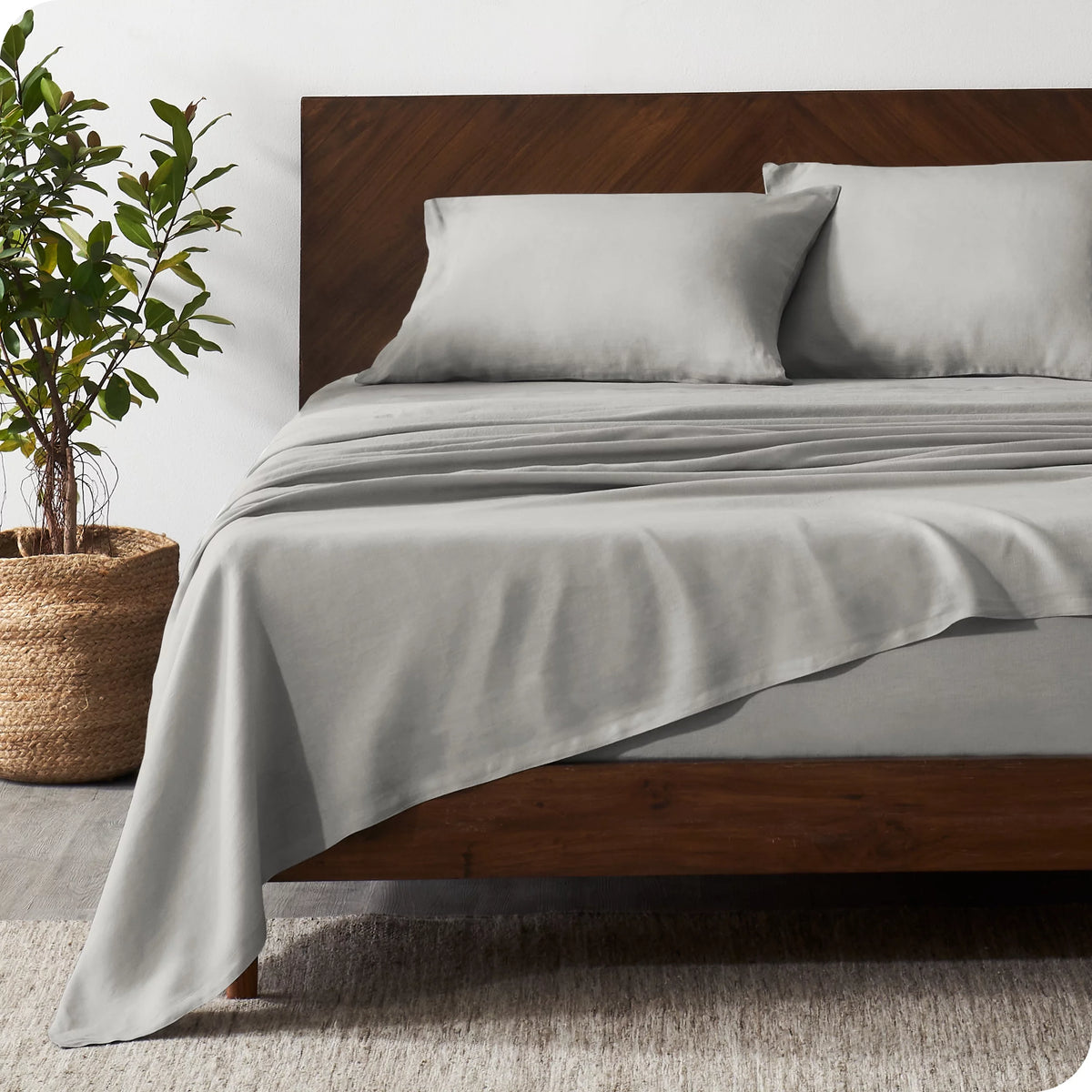 Linen Sheet Set Deep Pocket 4-Pieces Queen X829749