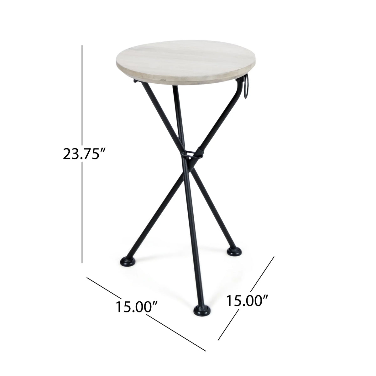 Portable Acacia Wood Side Table M395