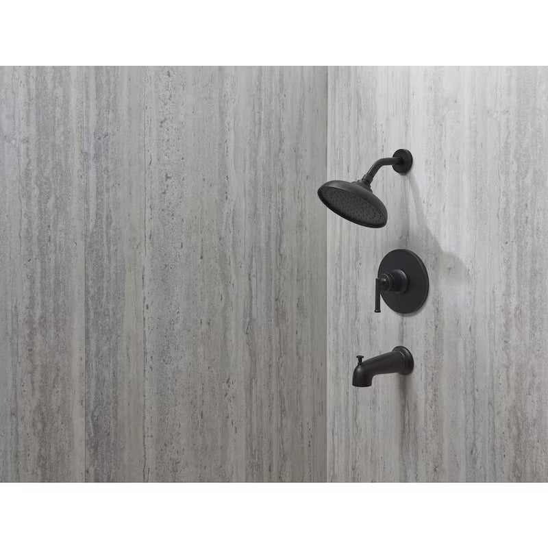 Single Handle 1-Spray Tub and Shower Faucet 1.8 GPM Matte Black G707826