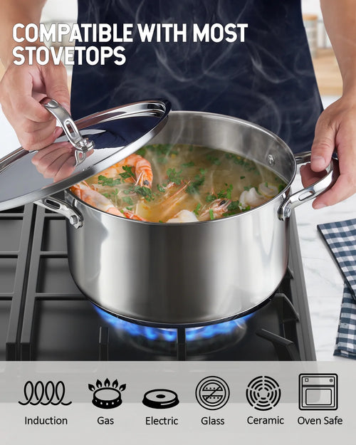 10-Piece Stainless Steel Cookware Set E2830