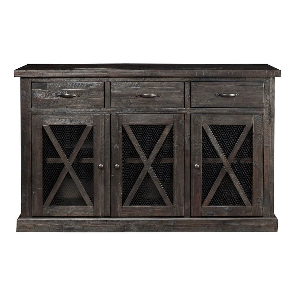 Contemporary Wood Dining Sideboard in Salvaged Gray M58427