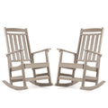 All Weather Resistant Poly Lumber Outdoor Rocking Chair with High Back L4920