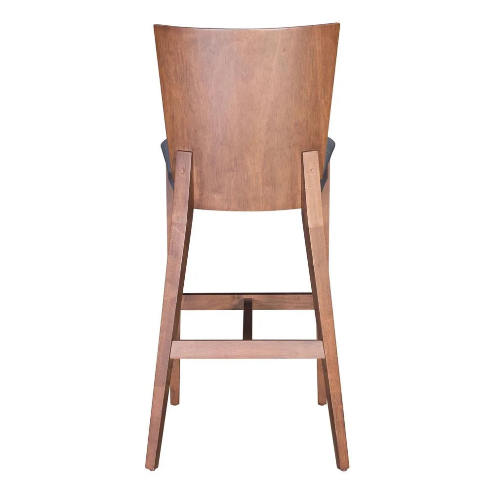 Walnut Dark Gray Bar Chair X439