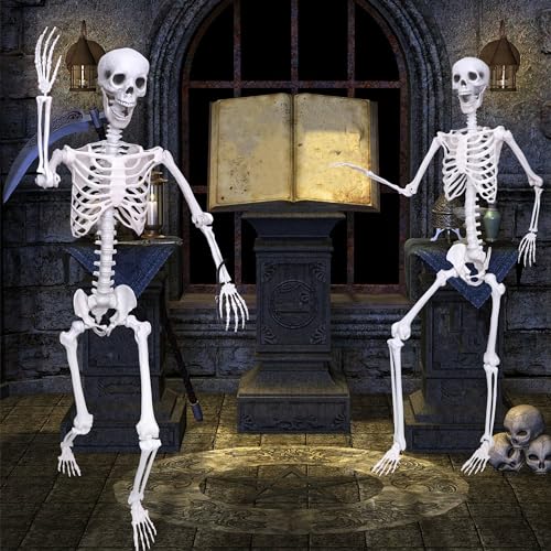 5.9Ft Posable Life Size Plastic Full Body Skeleton V3181