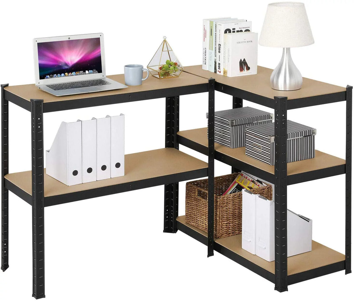 Steel Shelving Units 5 Tier Black Metal B639237