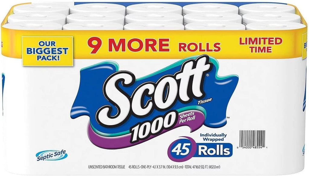 Bath Tissue 1000 Sheets 45 Rolls O767