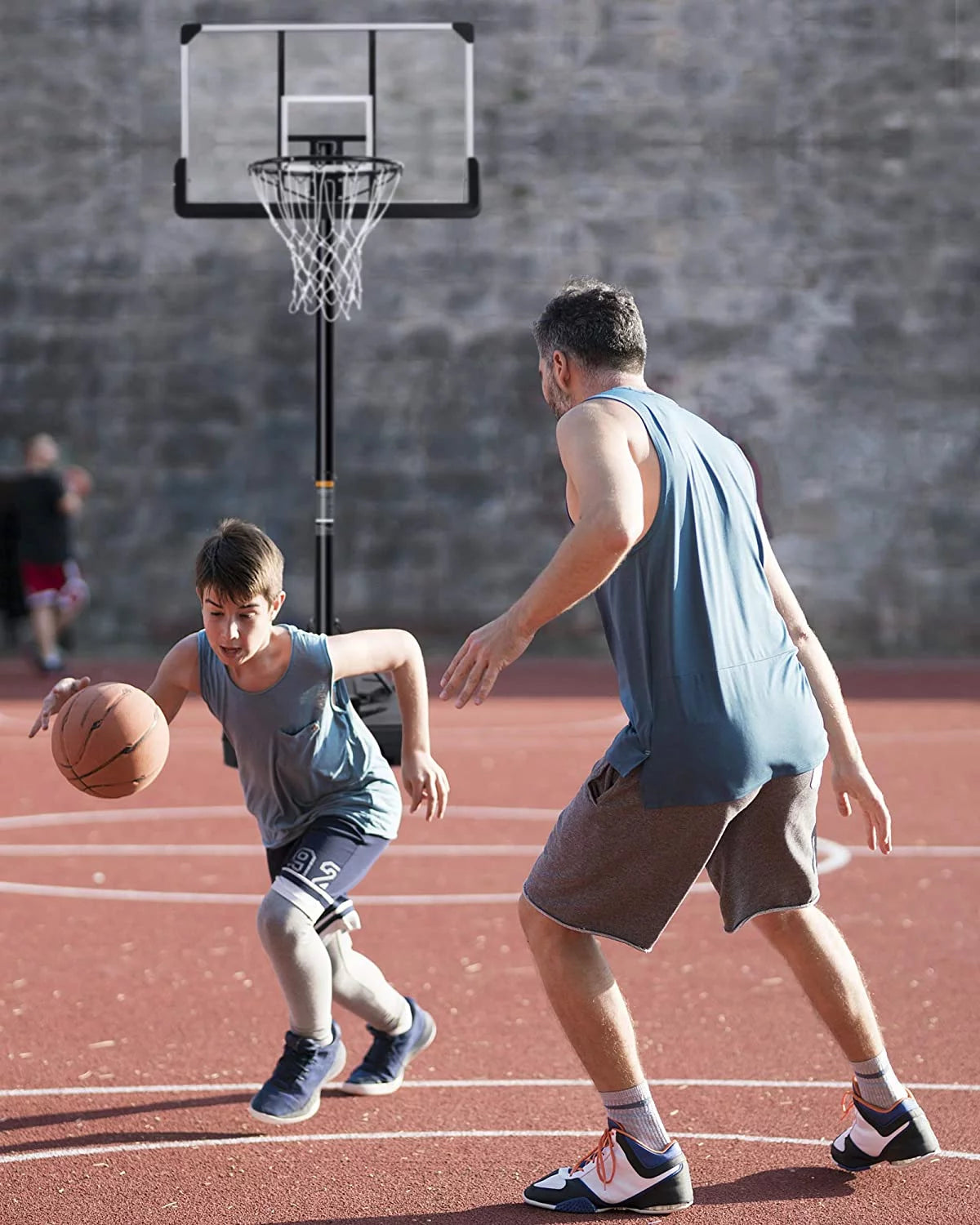 Portable Adjustable Basketball Hoop with 44 inch PVC Backboard U82992