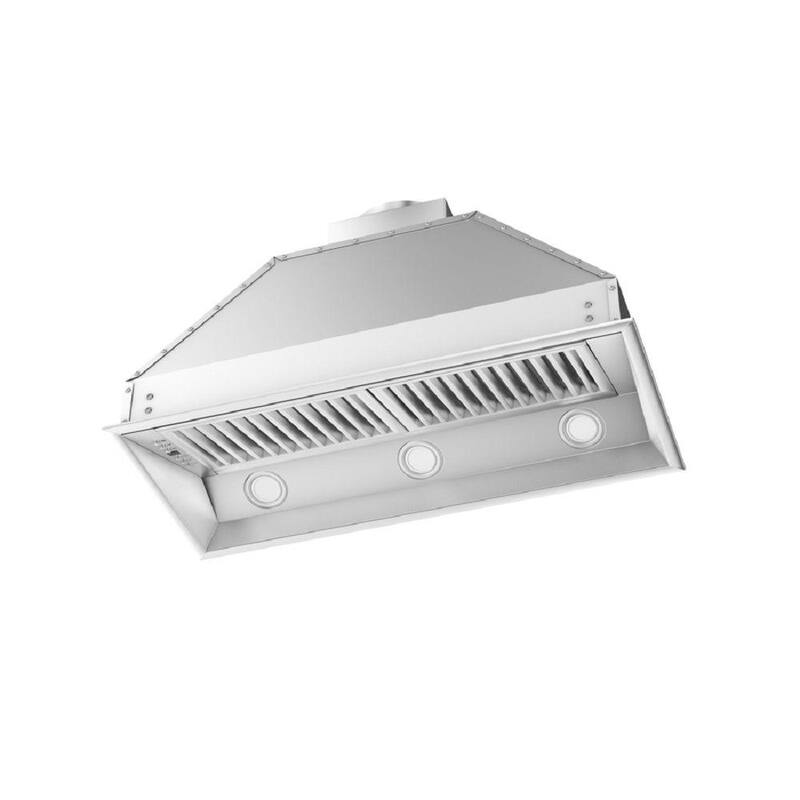34 in. 700 CFM Ducted Range Hood Insert with Remote Blower in Stainless Steel X2839