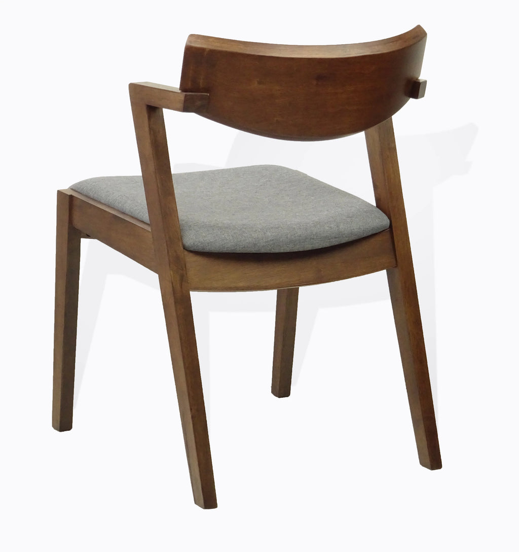Solid Wood Dining Table and 2 Armchairs Medium Brown K96215