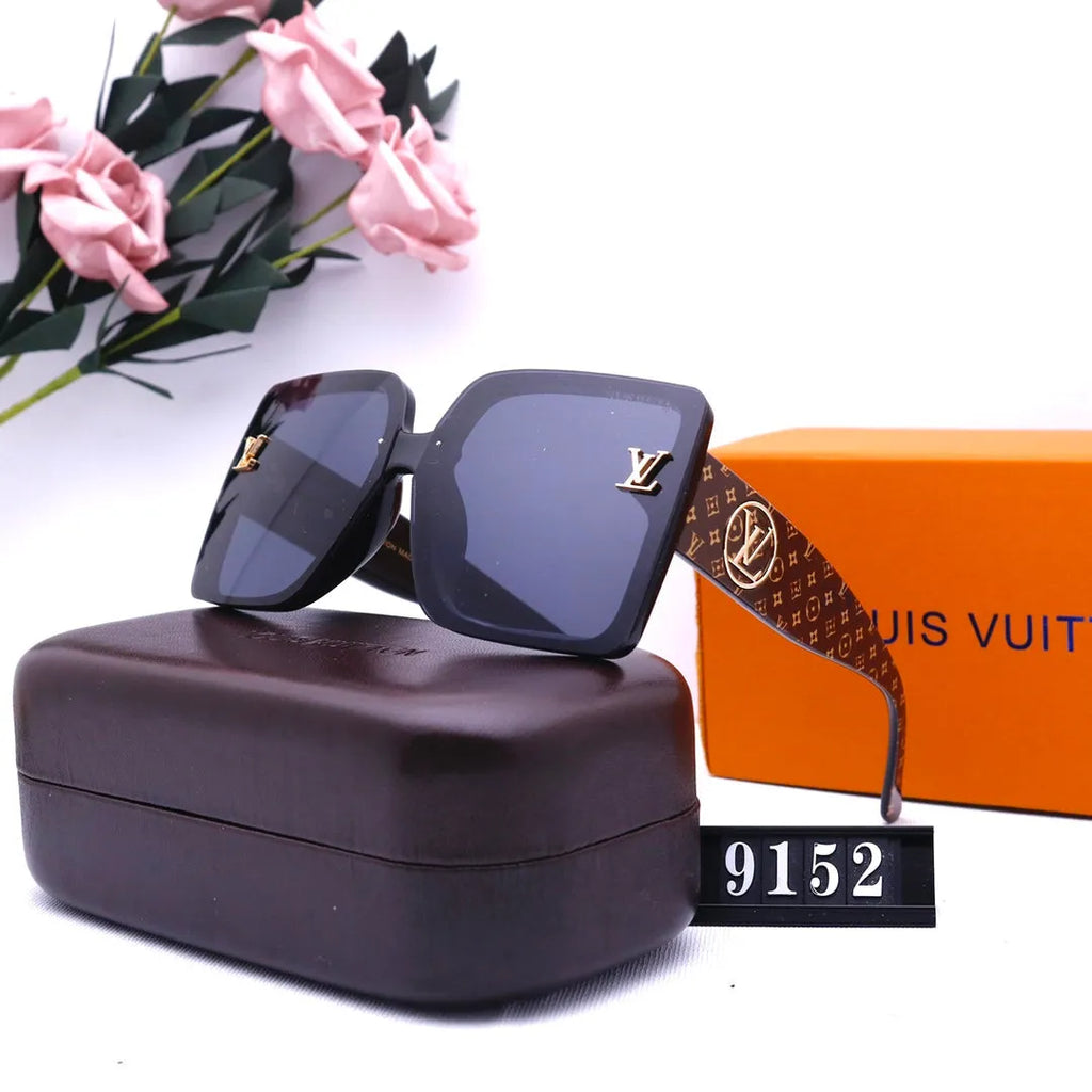 Printed Round Letter Polarized Sunglasses G50446