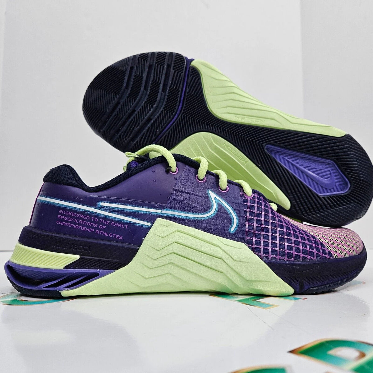 Purple Green Men's Training Shoes Z842