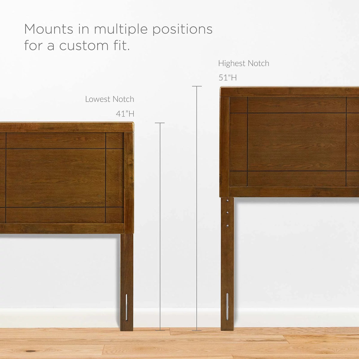 King Wood Headboard in Walnut P4918