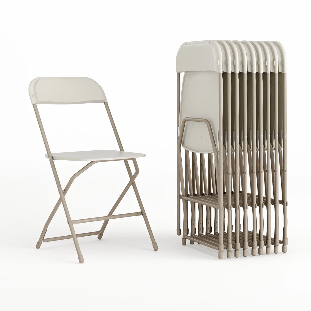 Grey Plastic Folding Chair 10 Pack L8640